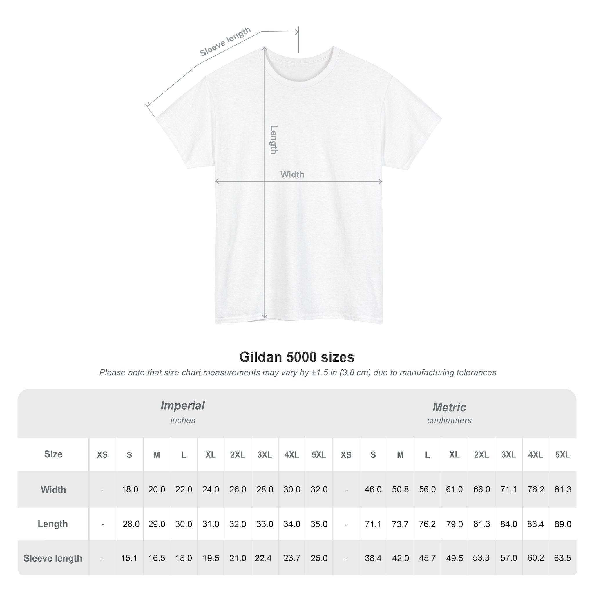 Size Chart for I’m Not Mad I’m Just Introverted T-Shirt