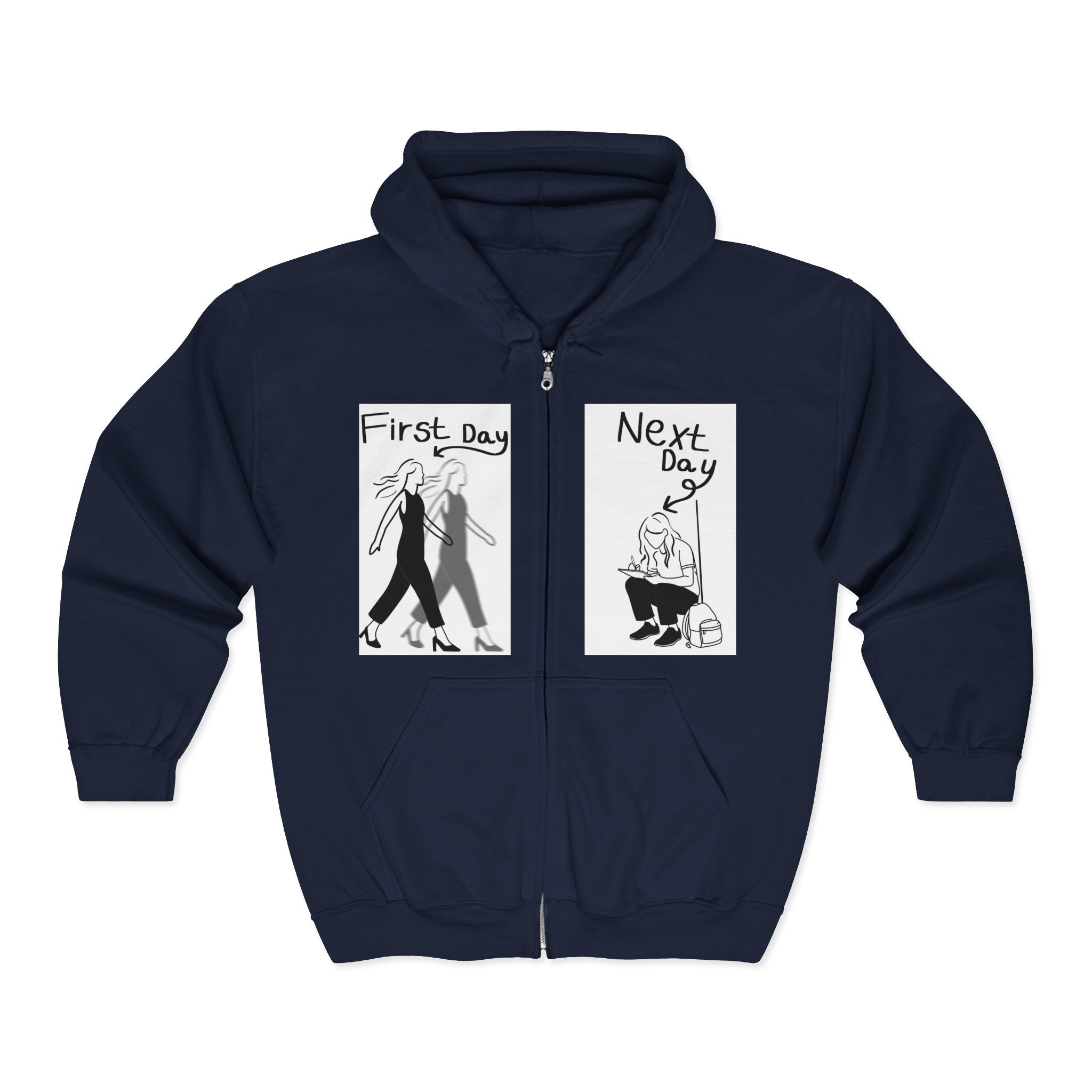 First Day of School Hoodie – Freshman Glow-Up to Semester Burnout