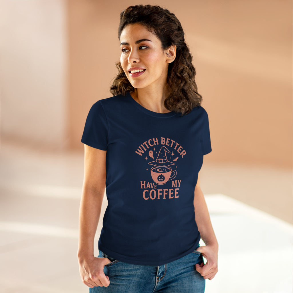 Witch Coffee Tee, Cute Halloween Shirt
