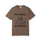 Procrastination Sloth Tee –  “Due Tomorrow, Do Tomorrow”