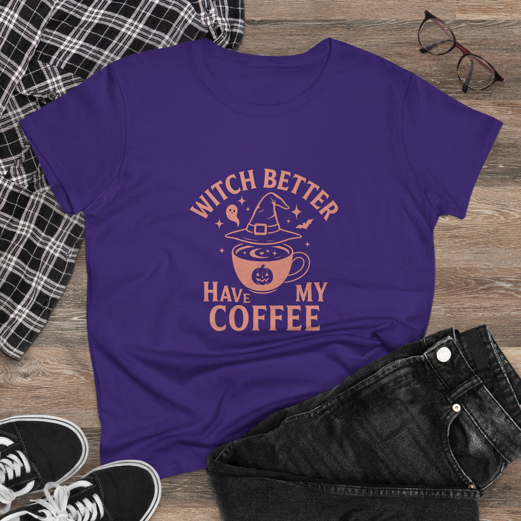 Witch Coffee Tee, Cute Halloween Shirt