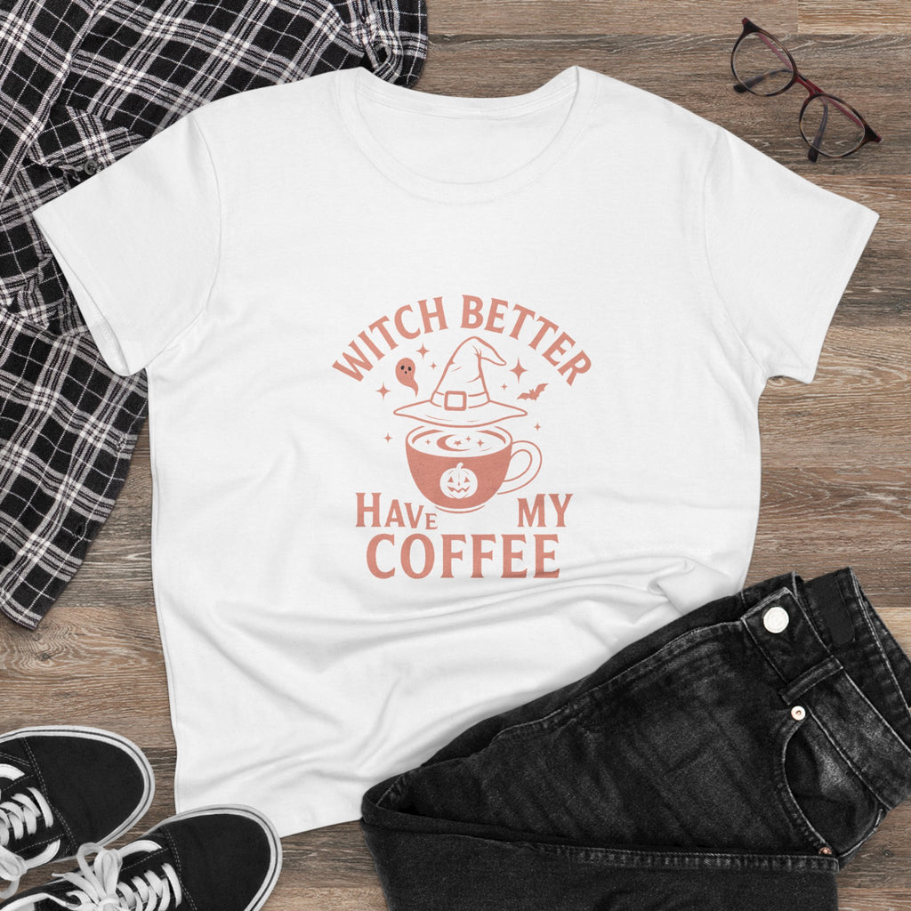 Witch Coffee Tee, Cute Halloween Shirt