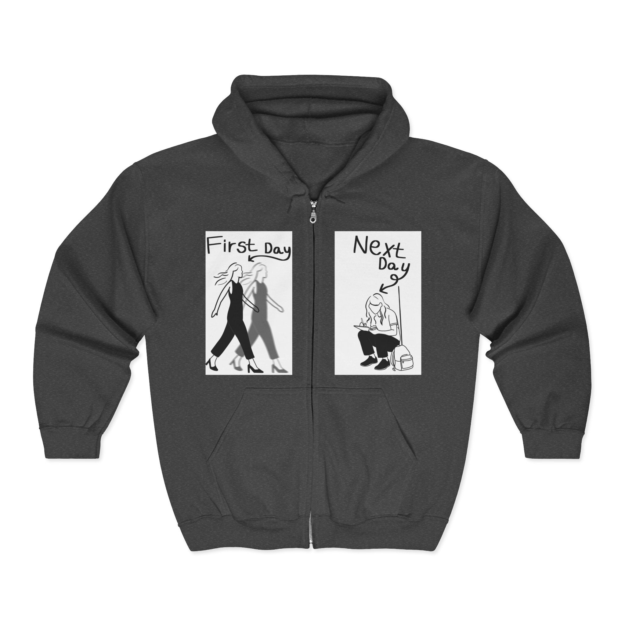 First Day of School Hoodie – Freshman Glow-Up to Semester Burnout