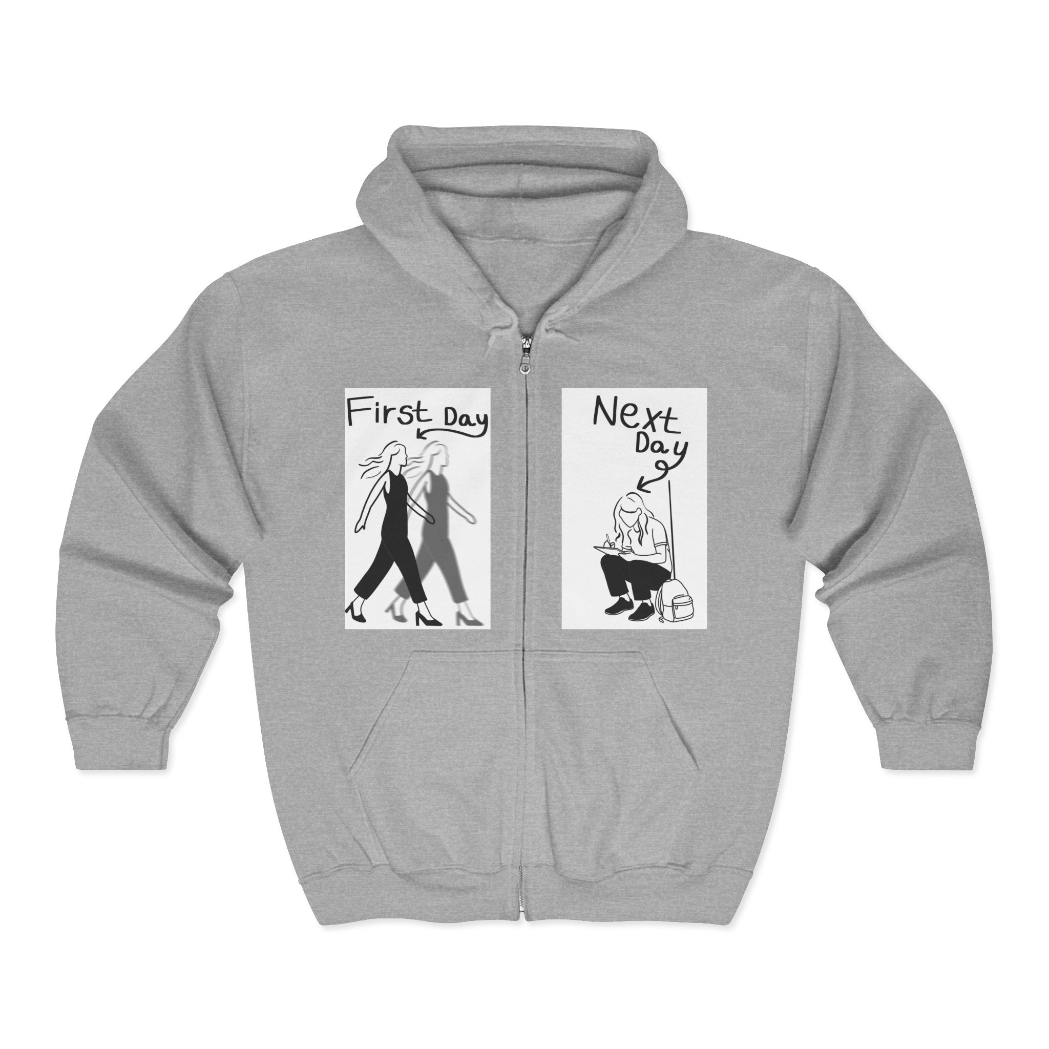 First Day of School Hoodie – Freshman Glow-Up to Semester Burnout