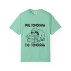 Procrastination Sloth Tee –  “Due Tomorrow, Do Tomorrow”