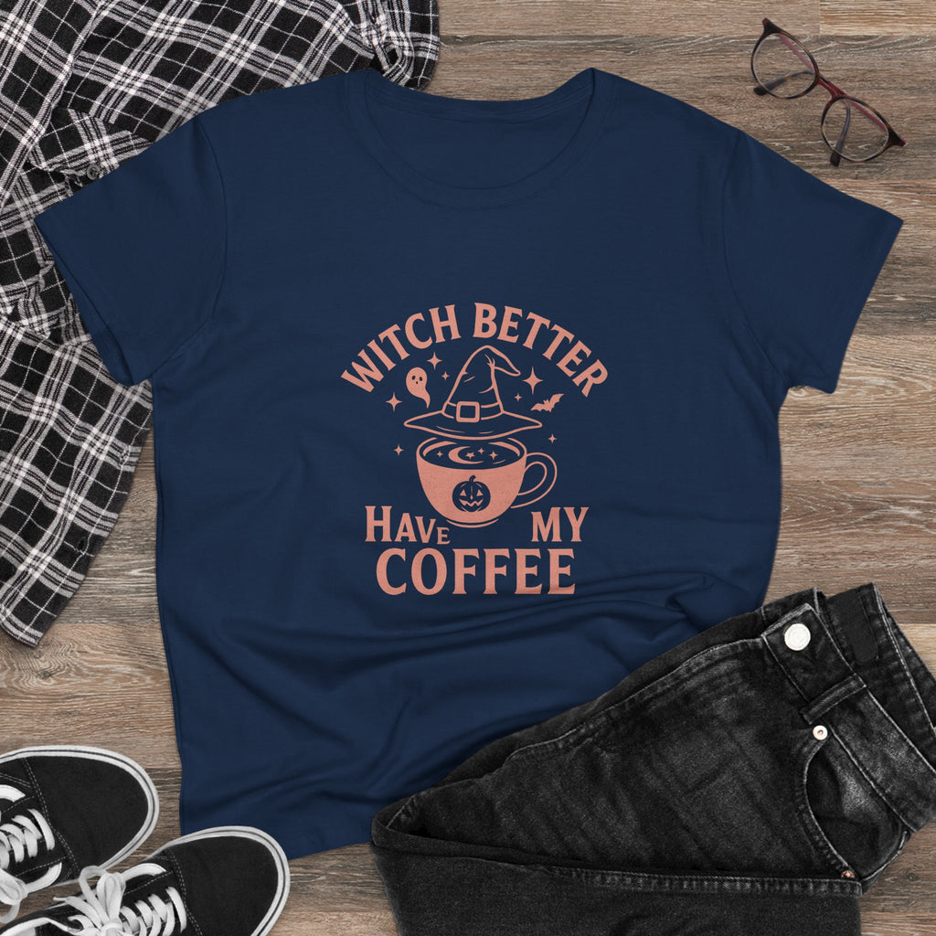 Witch Coffee Tee, Cute Halloween Shirt