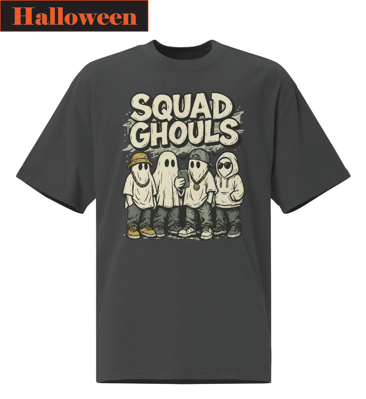 Squad Ghouls Faded T-Shirt | Vintage Halloween Graphic Tee