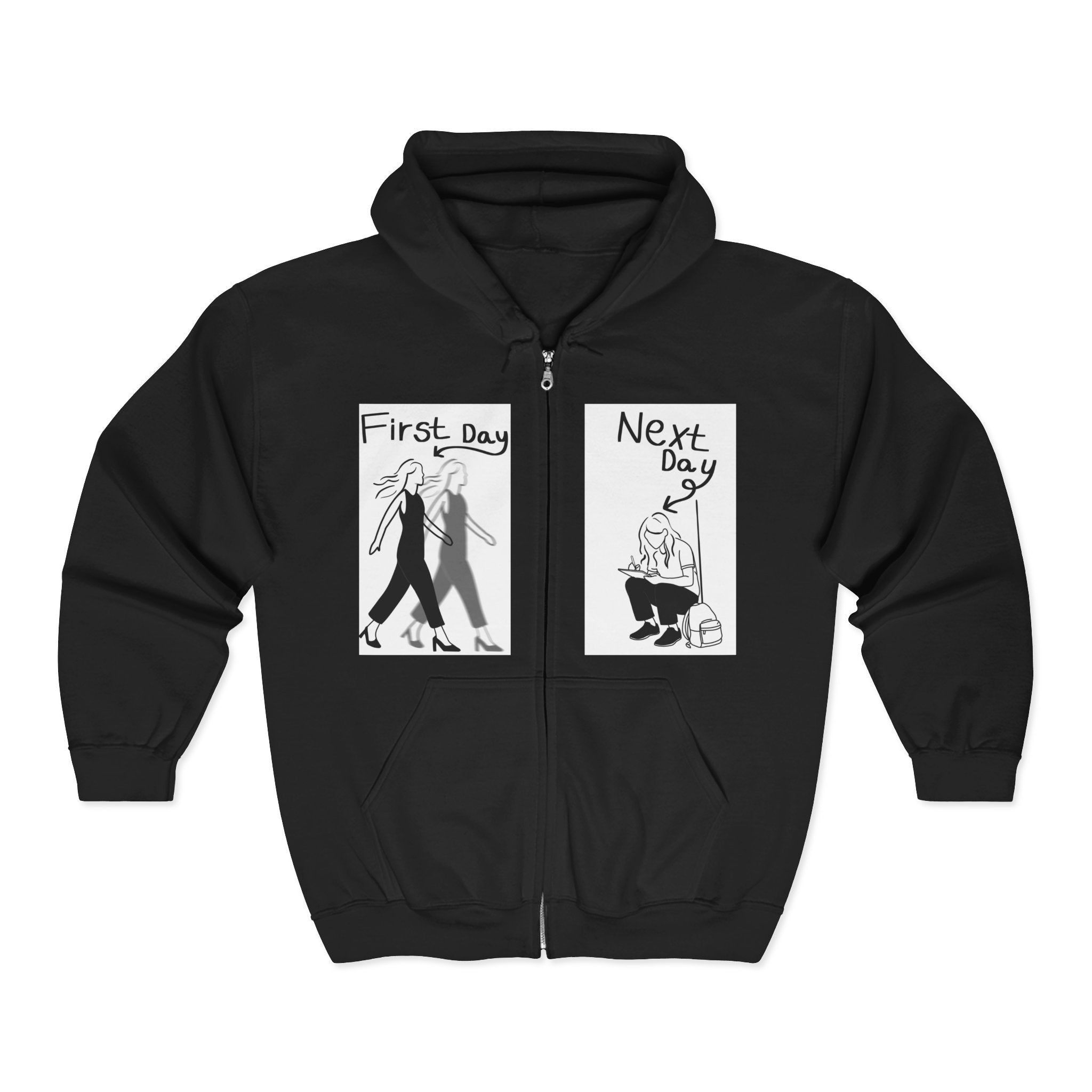 First Day of School Hoodie – Freshman Glow-Up to Semester Burnout