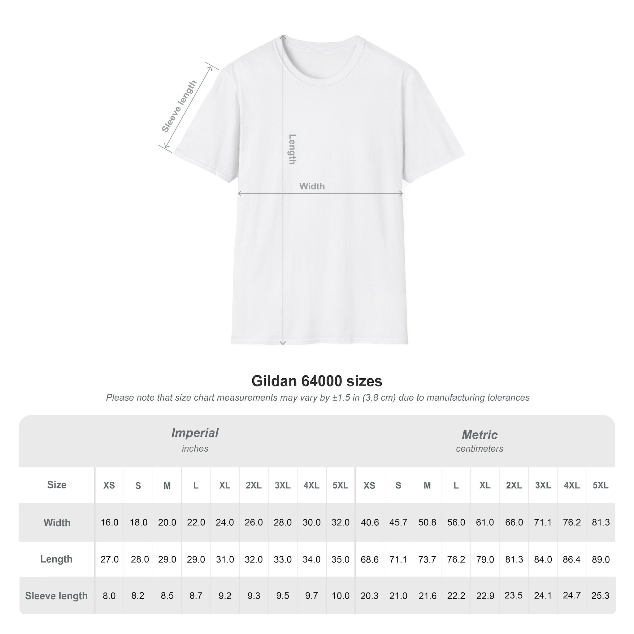 Size Chart for Messy Buns and Getting Stuff Done