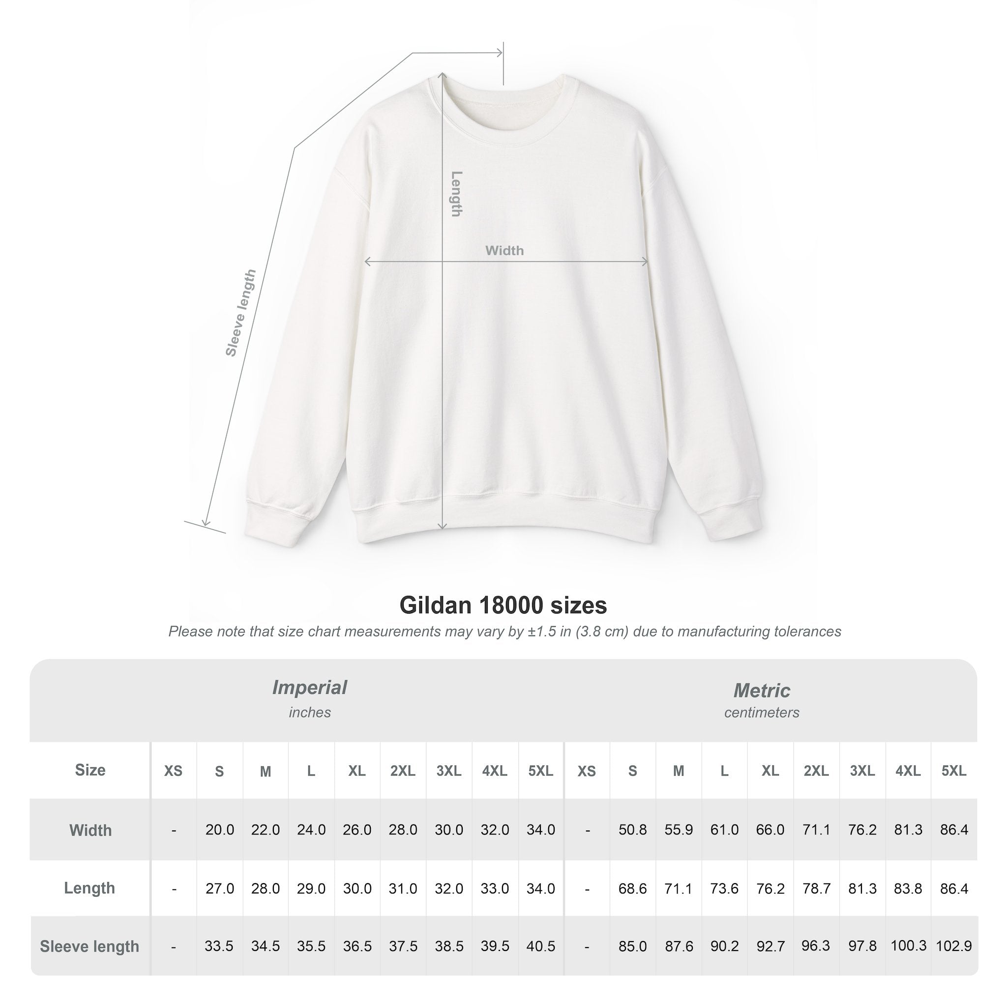 Size Chart for I Paid 40K to Cry Library Unisex Sweatshirt