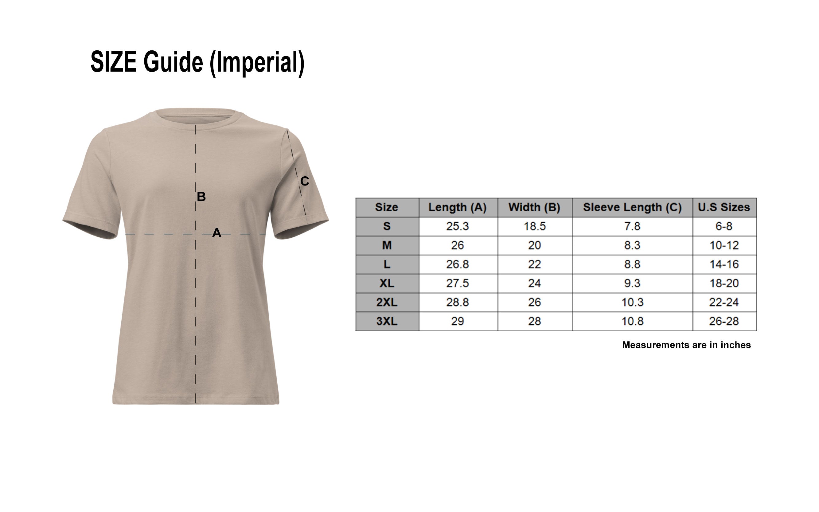 Size Chart for Bloom Even in the Autumn Women’s Relaxed Fit T-Shirt | Soft Confidence for the Season